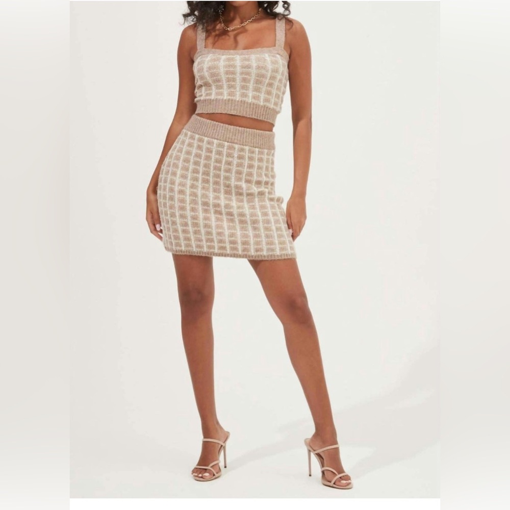 ASTR the Label Briarwood Checkerd Mini Skirt